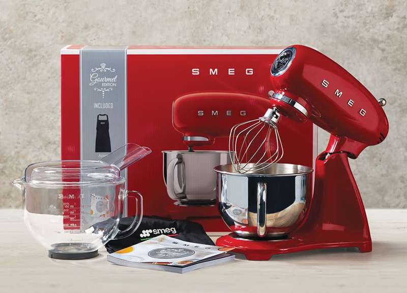 New Smeg Red Stand Mixer Gift Box Gourmet Edition bobshop .za